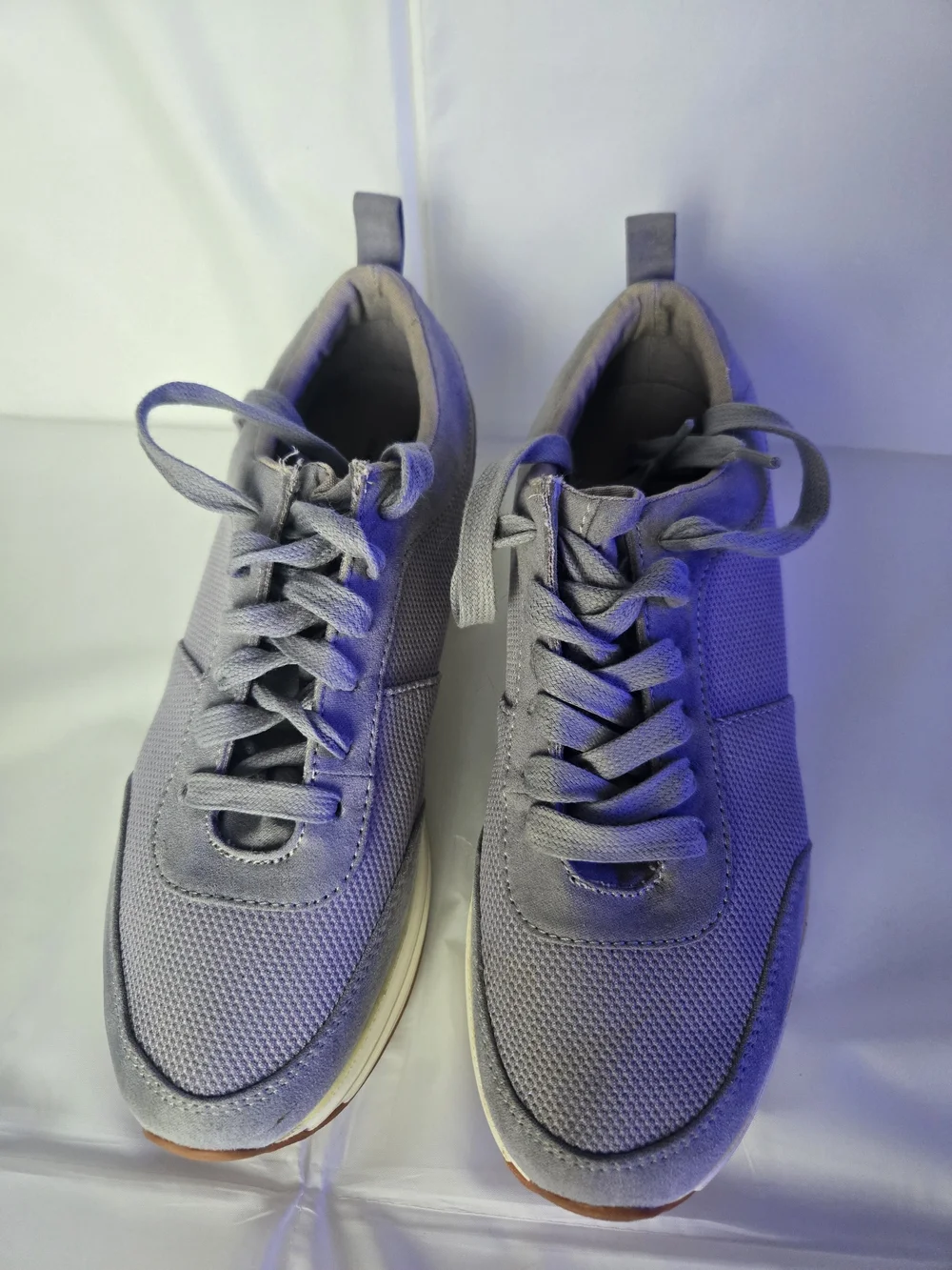 Zara Basic Flatform Platform Sneakers Grey Lavender EU 38 US 7.5